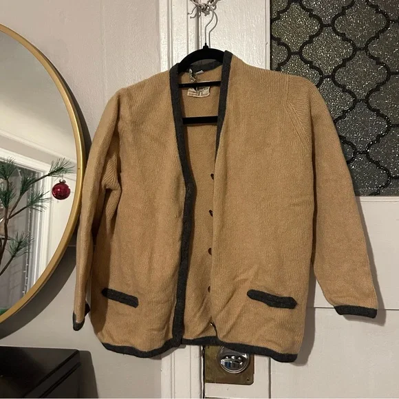 Vintage camel hair cardigan
